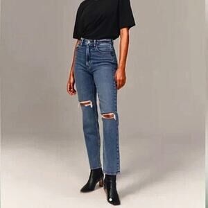 ABERCROMBIE & FITCH The Ankle Straight Ultra High Rise Size 30/10